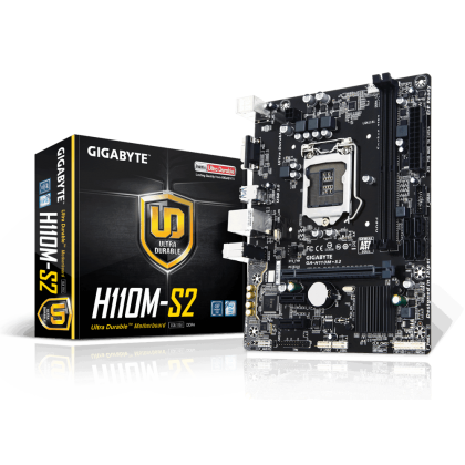 Gigabyte GA-H110M-S2 7th 6th Gen 1151 DDR4 VGA Micro ATX Intel Motherboard